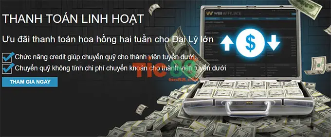 Chính Sách Thưởng Hấp Dẫn Dành Cho Các Đối Tác Của TIC88